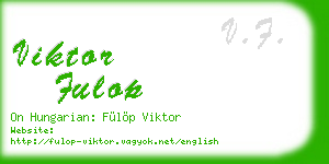 viktor fulop business card